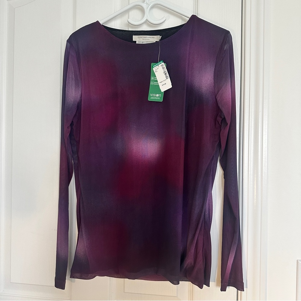 Women's Purple Long Sleeve Top Large - Picture 5 of 7